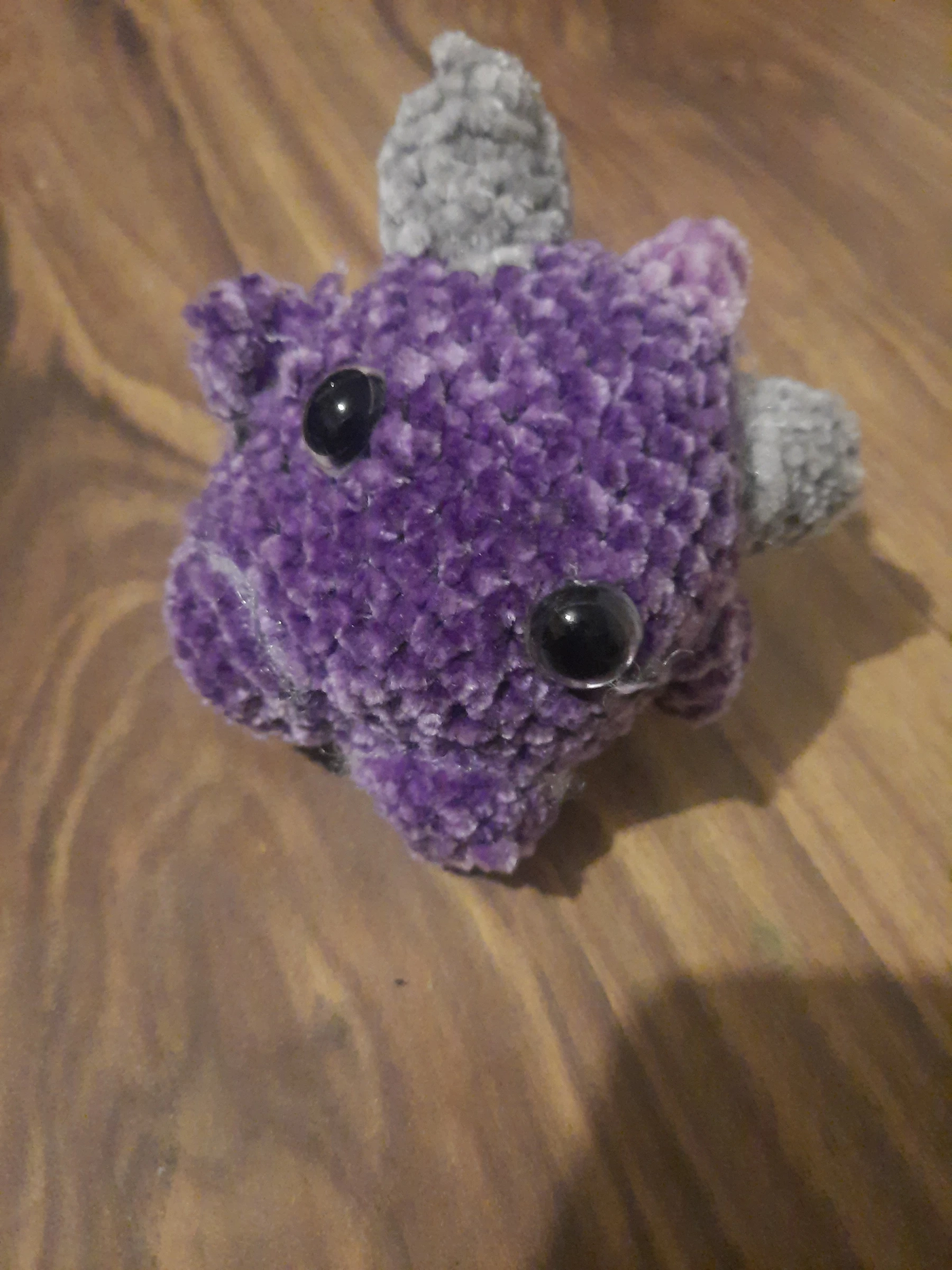 Dragon Améthyste 🐉💜 – Peluche artisanale au crochet faite main